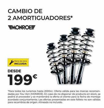 Feu Vert Cambio de 2 amortiguadores monroe oferta