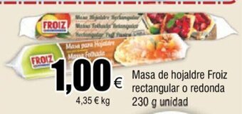 Masa de Hojaldre Froiz Rectangular o Redonda 230g unidad