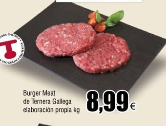 FROIZ Burger Meat de Ternera Gallega Elaboración Propia Kg oferta