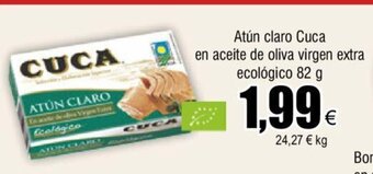 FROIZ Atún Claro Cuca en Aceite de Oliva Virgen Extra Ecológico 82g oferta