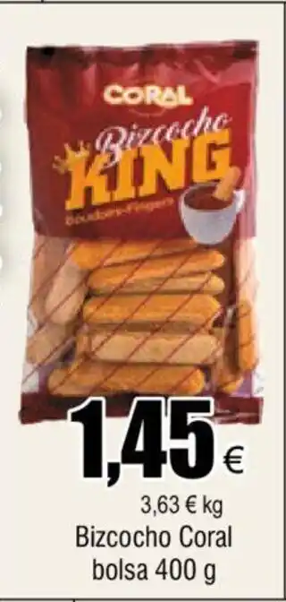 FROIZ Bizcocho Coral Bolsa 400g oferta