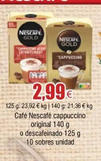 FROIZ Café Nescafé Cappuccino Original 140g oferta