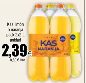FROIZ Kas Limón o Naranja Pack 2x2 L Unidad oferta