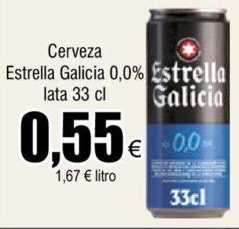 FROIZ Cerveza Estrella Galicia 0.0% Lata 33cl oferta