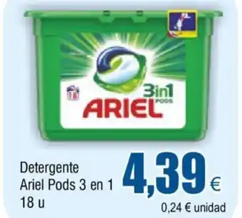 FROIZ Detergente Ariel Pods 3 en 1 18 u oferta