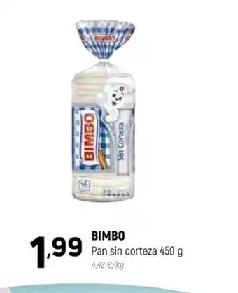 Coviran Bimbo Pan Sin Corteza 450g oferta