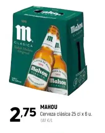 Coviran Mahou Cerveza Clásica 25cl x 6u oferta
