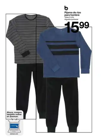 Zeeman Pijama de Rizo Para Hombre oferta