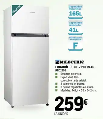 E.Leclerc Frigorífico de 2 puertas oferta