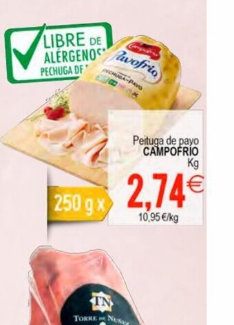 Plenus Supermercados Peituga de Pavo Campofrio oferta