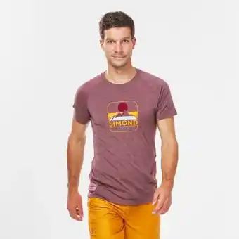 Decathlon Camiseta escalada y montaña lana merino hombre simond edge burdeos oferta