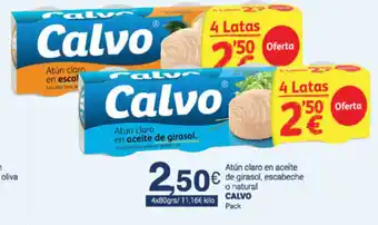 Supermercados Plaza Calvo Atún claro en aceite de girasol o escabeche 4x80grs oferta