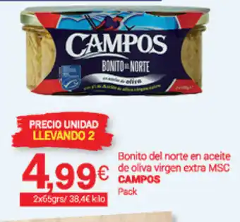 Supermercados Plaza Campos Bonito del norte en aceite de oliva MSC 2x65grs oferta