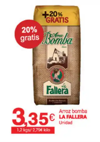 Supermercados Plaza La Fallera Arroz bomba 1,5kgs oferta