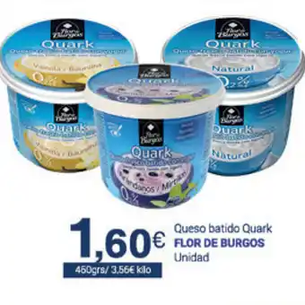 Supermercados Plaza Flor De Burgos Queso batido Quark 450grs oferta