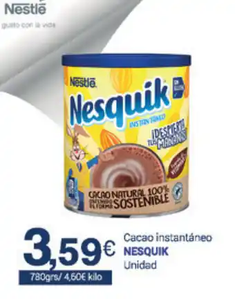 Supermercados Plaza Nesquik Cacao Instantáneo 780grs oferta