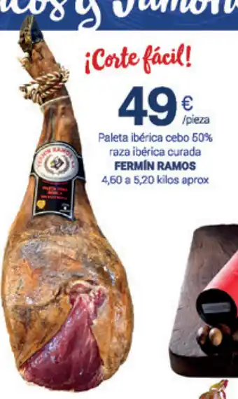 Supermercados Plaza Fermin Ramos Paleta ibérica cebo 50% raza ibérica curada oferta