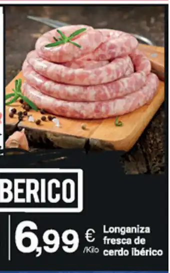 Supermercados Plaza Longaniza fresca de cerdo ibérico oferta