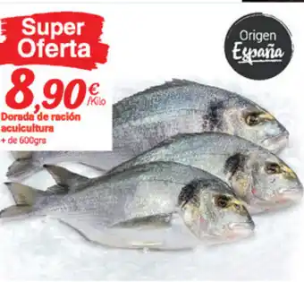 Supermercados Plaza Dorada de ración acuicultura + de 600grs oferta
