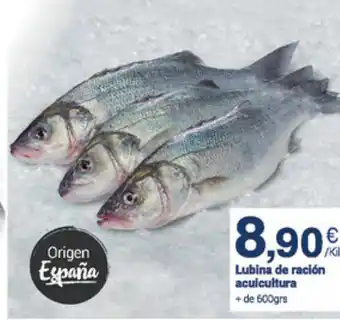 Supermercados Plaza Lubina de ración, acuicultura + de 600grs oferta