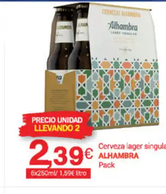 Supermercados Plaza Alhambra Cerveza lager singular oferta