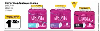 AhorraMas Compresas ausonia con alas oferta