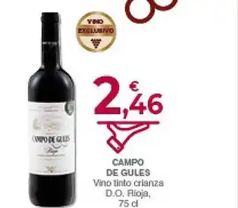 CashDiplo Campo de gules vino tinto crianza d.o. rioja oferta