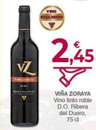 CashDiplo Viña zoraya vino tinto roble d.o. ribera del duero oferta