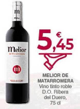 CashDiplo Melior de matarromera vino tinto roble d.o. ribera del duero oferta