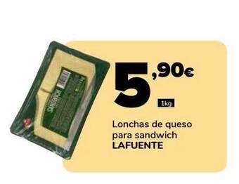 Supeco Lonchas de queso para sandwich lafuente oferta