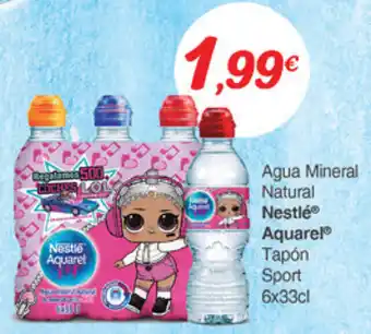 Supermercados Plaza Nestlé Aquarel Agua Mineral Natural Tapón Sport 6x33cl oferta