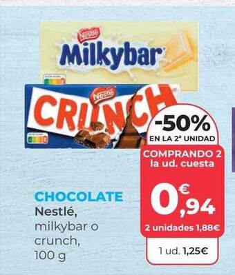 SPAR Gran Canaria Chocolate nestlé oferta