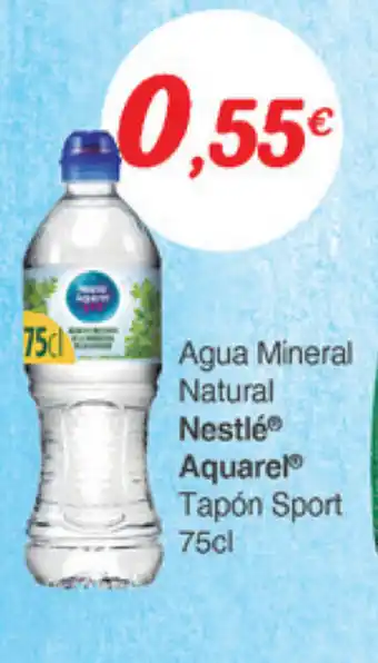 Supermercados Plaza Nestlé Aquarel Agua Mineral Natural Tapón Sport 75cl oferta