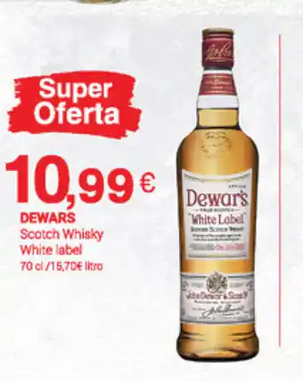 Supermercados Plaza Dewars Scotch Whisky White label 70cl oferta