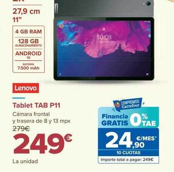 Carrefour Lenovo tablet tab p11 oferta