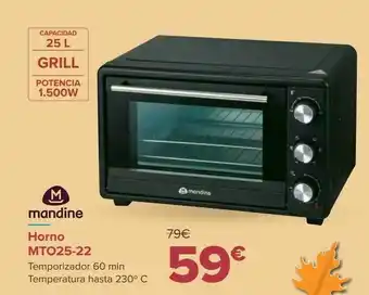 Carrefour Mandine horno mto25-22 oferta