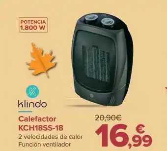Carrefour Klindo calefactor kch18ss-18 oferta
