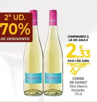 CashDiplo 2a ud 70% de descuento conde caralt vino blanco frizzante oferta