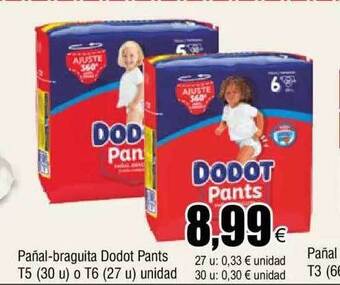 FROIZ Pañal-braguita dodot pants oferta