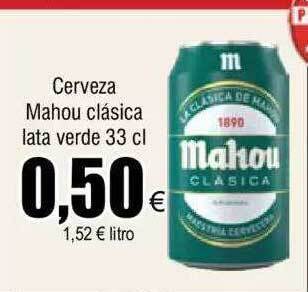FROIZ Cerveza mahou clásica lata verde oferta