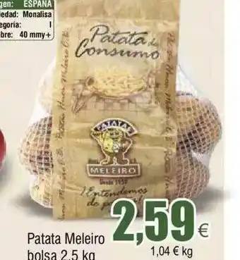 FROIZ Patata meleiro bolsa oferta