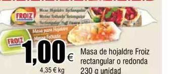 FROIZ Masa de hojaldre froiz rectangular o redonda oferta