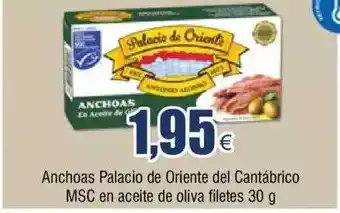 FROIZ Anchoas palacio de oriente del cantábrico msc en aceite de oliva filetes oferta