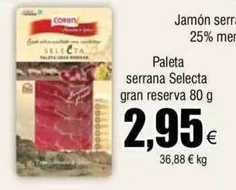 FROIZ Paleta serrana selecta gran reserva oferta