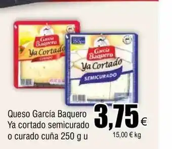 FROIZ Queso garcía baquero ya cortado semicurado o curado cuña oferta