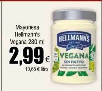 FROIZ Mayonesa hellmann's vegana oferta