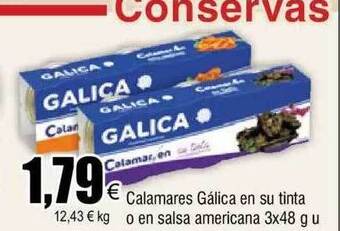FROIZ Calamares gálica en su tinta o en salsa americana oferta