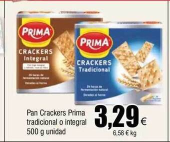 FROIZ Pan crackers prima tradicional o integral oferta