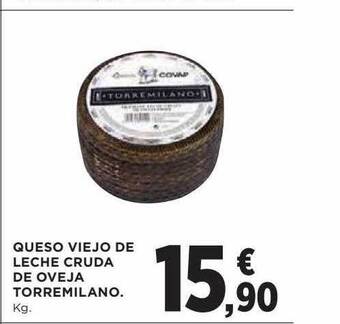 Hipercor Queso viejo de leche cruda de oveja torremilano kg oferta