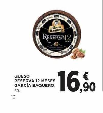 Hipercor Queso reserva 12 meses garcía baquero oferta
